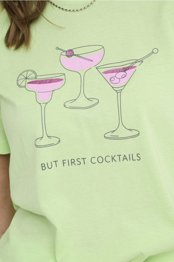 ONLKELSEY LIFE S/S REG TEE CS JRS 15363836 PARADISE GREEN/COCKTAILS